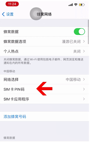 西山苹果14维修网分享如何给iPhone14的SIM卡设置密码 