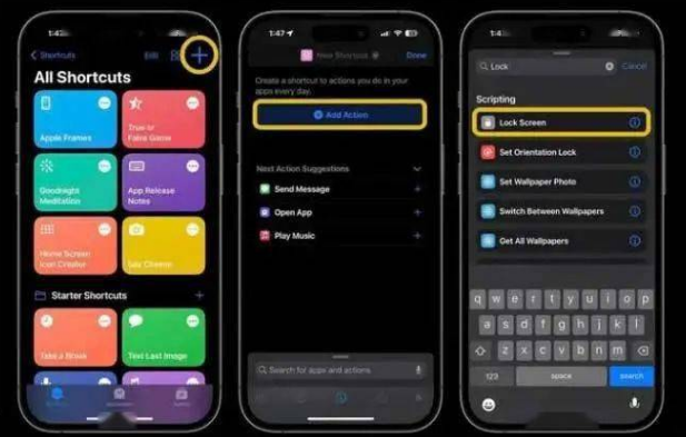 西山苹果14锁屏维修店分享iPhone14升级iOS16.4后如何创建锁屏快捷方式 