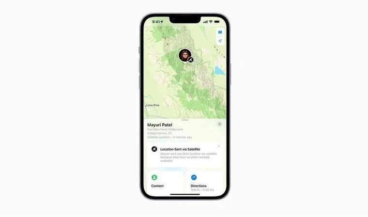 西山苹果14维修分享iPhone14系列中 FindMy功能通过卫星分享位置方法教程 